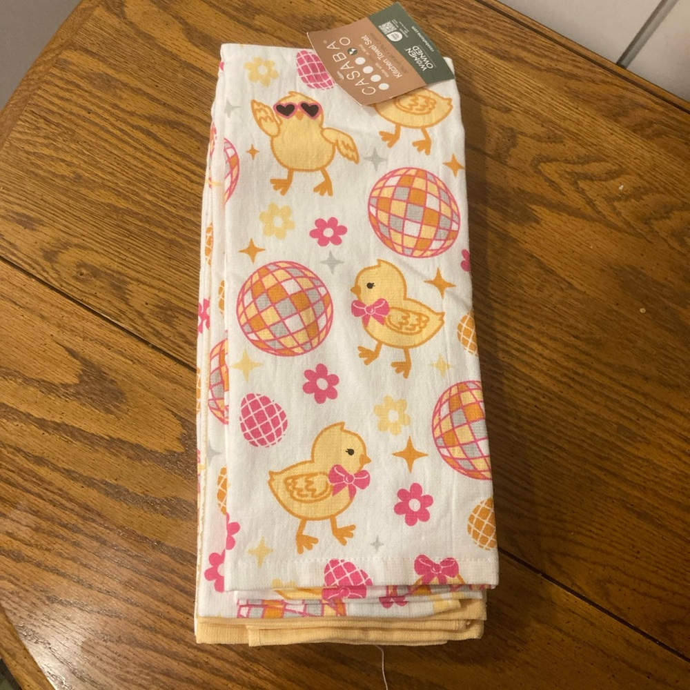 Kitchen Towel Set - 3, Chicks & Easter Eggs NWT